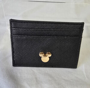 Disney Mickey Mouse Credit Card Open Wallet Black 4" x 3"